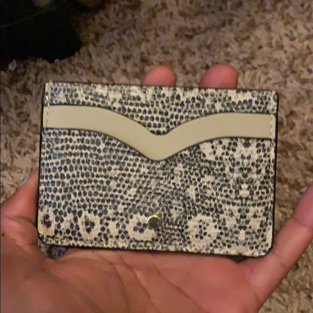 Snake print card holder